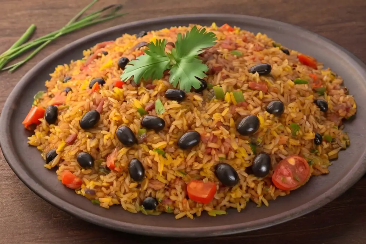 Vegetarian Version of Arroz con Gandules