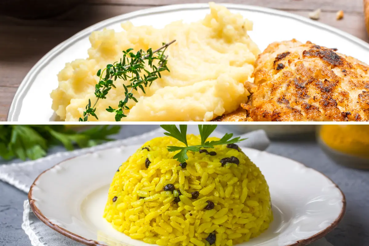 Comparing Rice Pilaf and Mashed Potatoes