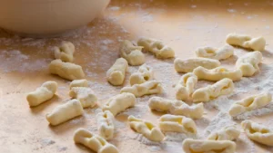 Shaped Cavatelli Ready for Cooking