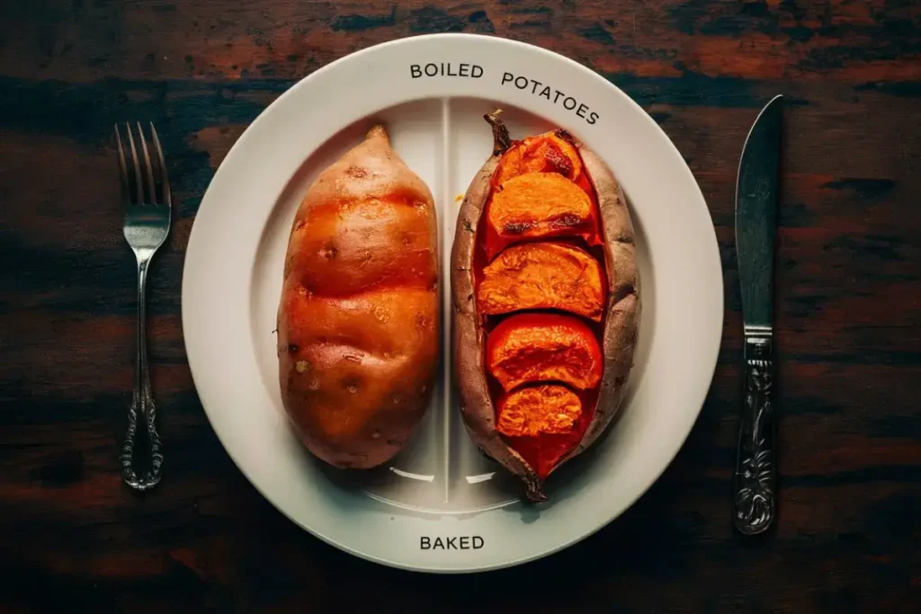 Boiled vs Baked Sweet Potatoes