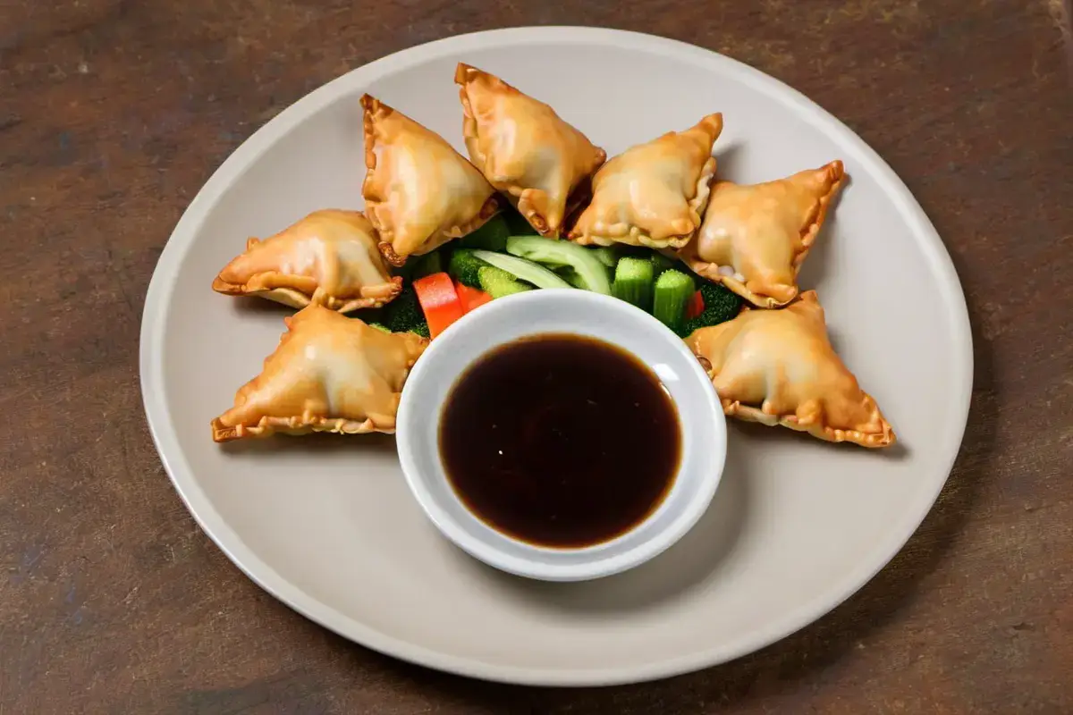 Crab Rangoons with Vegetables