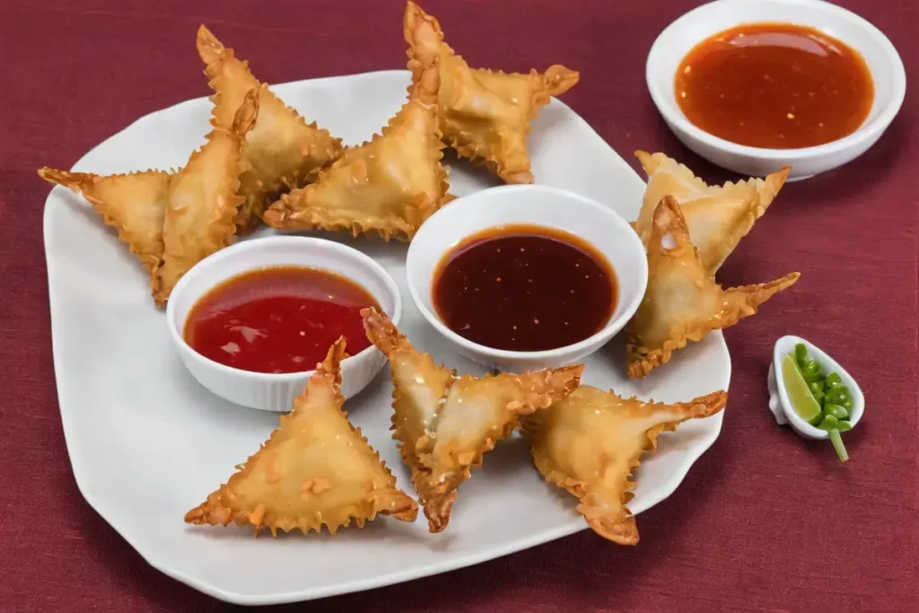 Crab Rangoons and Sauces