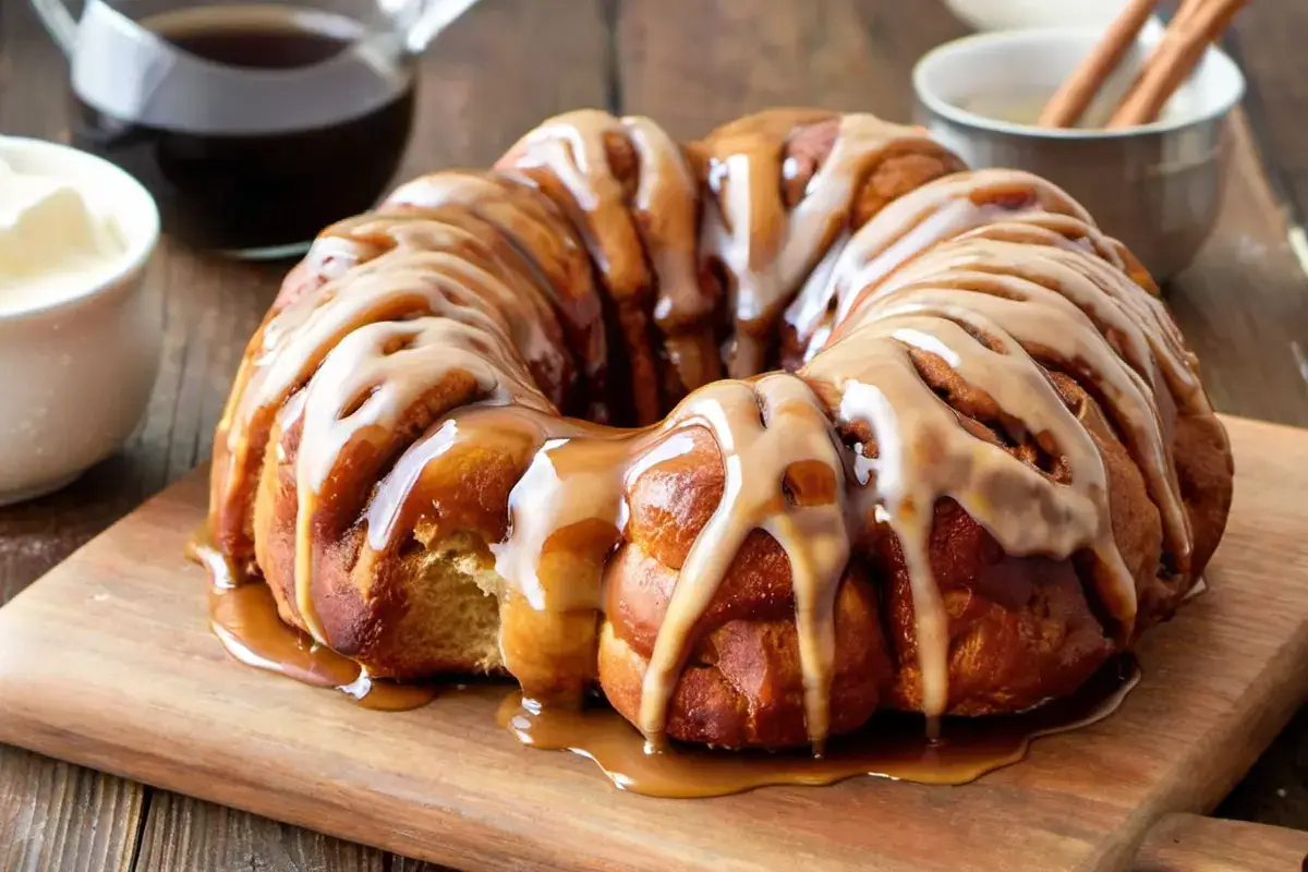 Golden Bubble Bread with Dipping Sauce