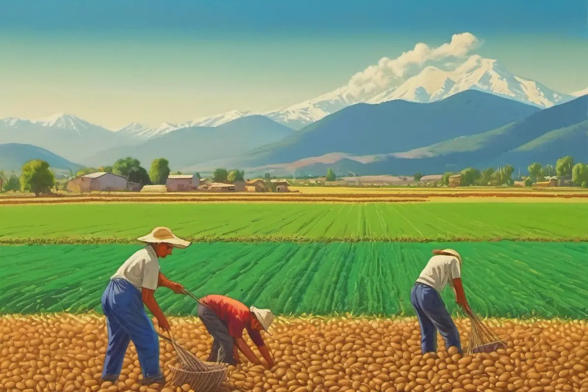 Lentils Being Harvested in Mexico