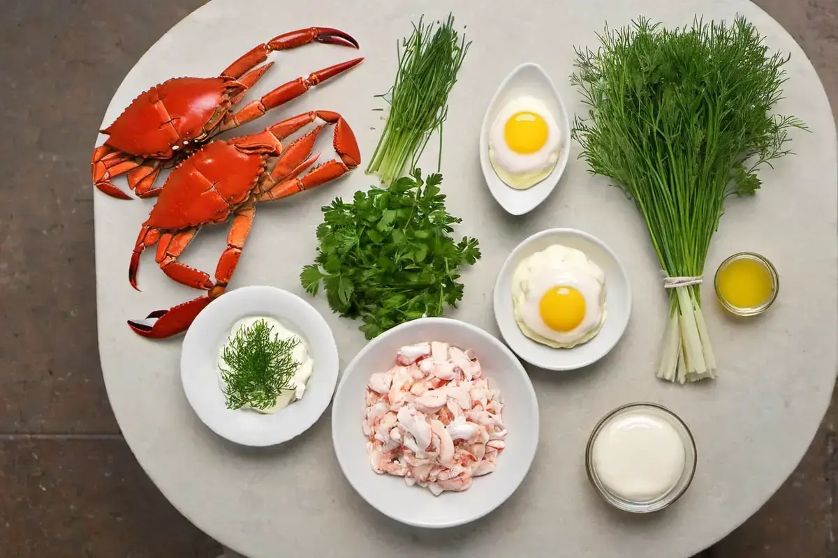 Ingredients for Crab Brûlée