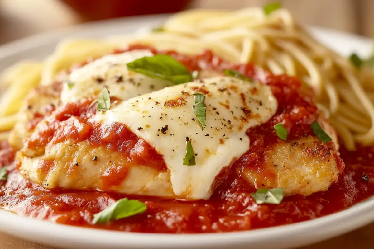 Italian Chicken Cutlets with Marinara and Mozzarella