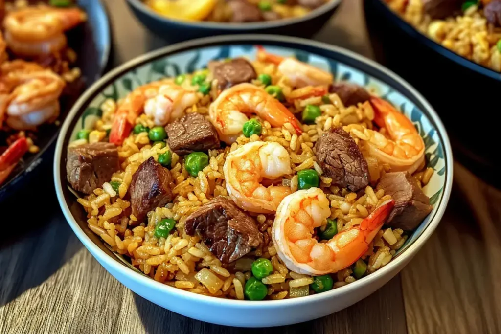 Shrimp & Steak Fried Rice Recipe