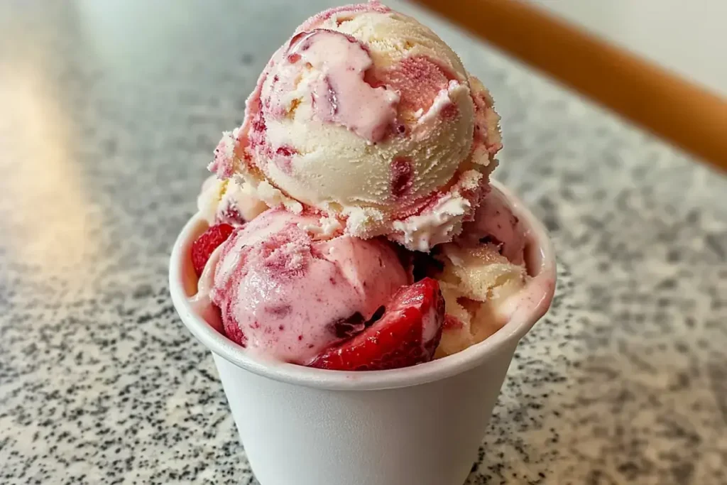 Homemade Strawberry Vanilla Bean Ice Cream Recipe